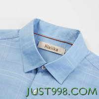 Hieiika 海一家 日常可穿2024春季时尚格纹舒适男士长袖衬衫