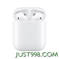 Apple 苹果 Airpods2 苹果无线蓝牙耳机二代有线充电版入耳式 AirPods2