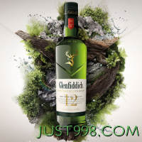 Glenfiddich 格兰菲迪 12年苏格兰斯佩赛区单一麦芽威士忌洋酒礼盒700ml