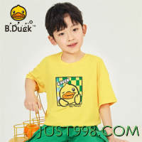 B.Duck 小黄鸭童装儿童T恤男女童夏装新款女童卡通短袖 黄色（BF2301073） 150cm