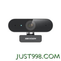 HIKVISION 海康威视 电脑摄像头高清带麦克风直播1080P广角USB外接笔记本台式机家用视频会议办公网络带货E12
