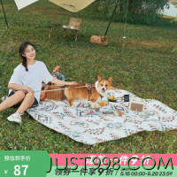 88VIP：MOBI GARDEN 牧高笛 精致露营家用公园草地毯子地垫户外便携可机洗超声波野餐垫