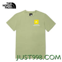 THE NORTH FACE 北面 短袖T恤男户外舒适印花短袖5K1C 绿色/3X3 XL