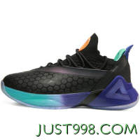 PEAK 匹克 帕克7代系列 男子篮球鞋 E93323A 黑色/紫色 41