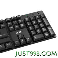 acer 宏碁 K212B 104键 有线薄膜键盘 黑色
