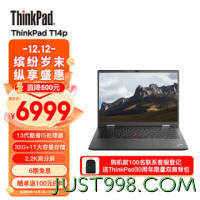 ThinkPad 思考本 T14p 联想14英寸高性能标压轻薄笔记本 13i5-13500H 32G 1TB