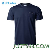 Columbia 哥伦比亚 男24春夏户外吸湿清爽舒适透气圆领速干T恤