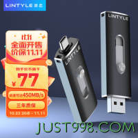 LINTYLE 凌态 移动固态U盘USB3.2接口Type-C双接口128G高速固态USB3.2黑色