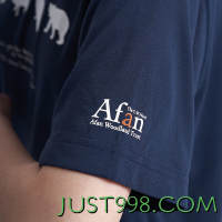 mont·bell 户外速干t恤男女通用夏季圆领舒适透气动物图案印花短袖 1114761 NV海军蓝