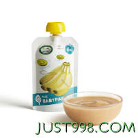 BabyPantry 光合星球 babycare旗下品牌 原装进口欧盟宝宝果泥婴儿水果泥儿童零食猕猴桃香蕉泥100g