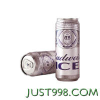 88VIP：Budweiser 百威 冰啤酒 冰酿工艺 500ml*18听 整箱装