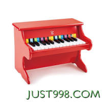 Hape E8466 25键钢琴 儿童乐器 红色