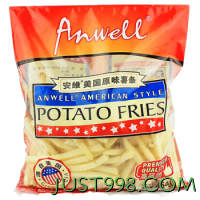 Anwell 安维 美国原味薯条 400g 1袋 冷冻薯条油炸小食 空气炸锅 半成品菜