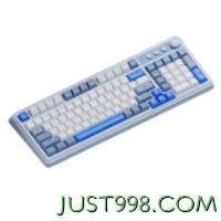 20点开始：凌豹 K01 三模键盘 99键 RGB蓝白