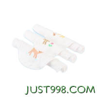 Purcotton 全棉时代 800-001737 婴儿吸汗巾 3条装 小猫+小兔+小鸟