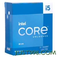 PLUS会员：intel 英特尔 i5-13600KF 盒装处理器（14核心20线程、5.1GHZ）
