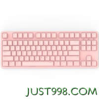 ikbc W200 87键 2.4G无线机械键盘 粉色 Cherry茶轴 无光