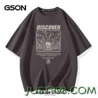 GSON 森马集团旗下GSON原创设计简约宽松纯棉体恤衫夏季圆领短袖t恤潮