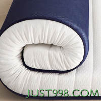 MANKEDUN 曼克顿 针织棉乳胶床垫 白蓝 150*200*6.5cm