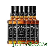 cdf会员购：JACK DANIEL‘S 杰克丹尼 美国田纳西州黑标威士忌 6瓶装 1000ml*6
