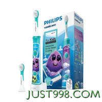 PHILIPS 飞利浦 儿童护齿系列 HX6322/04 儿童电动牙刷 蓝色 蓝牙款