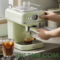 Bear 小熊 咖啡机家用意式泵压式20Bar高压喷射可打奶泡1.2升大容量 咖啡粉/咖啡胶囊/两用 酱香拿铁咖啡