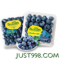 88VIP：DRISCOLL'S/怡颗莓 怡颗莓新鲜水果云南蓝莓125g*6盒中果酸甜口感国产