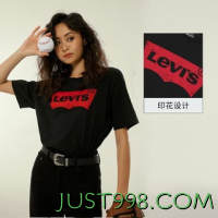 限尺码：Levi's 李维斯 Logo Tee系列 男女同款印花短袖T恤 17783