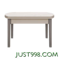 QuanU 全友 家居 意式简奢多功能可折叠圆形岩板台面餐桌670102(1.3米)