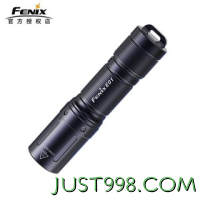 FENIX 菲尼克斯 E01 V2.0迷你强光钥匙扣手电筒防水便携AAA电池 黑色标配含AAA一次性电池