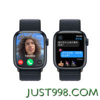 Apple 苹果 Watch Series 9 智能手表 GPS款 41mm 午夜色 回环式运动表带