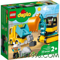 京东百亿补贴、PLUS会员：LEGO 乐高 Duplo得宝系列 10931 翻斗车和挖掘车套装