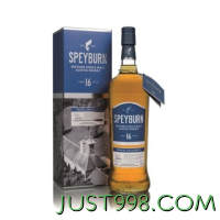 cdf会员购：SPEYBURN 盛贝本 圣贝本16年单一麦芽苏格兰威士忌 43%vol 1000ml