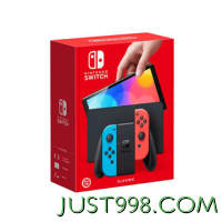 Nintendo 任天堂 Switch单机标配红蓝手柄OLED 港版主机