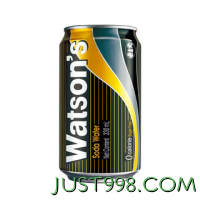 88VIP：watsons 屈臣氏 苏打水原味330ml*24罐装0糖0卡调酒气泡水黑罐无糖饮料整箱 1件装