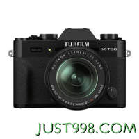 FUJIFILM 富士 X-T30 II APS-C画幅 微单相机 黑色 XF 18-55mm F2.8 R LM OIS 变焦镜头 单头套机
